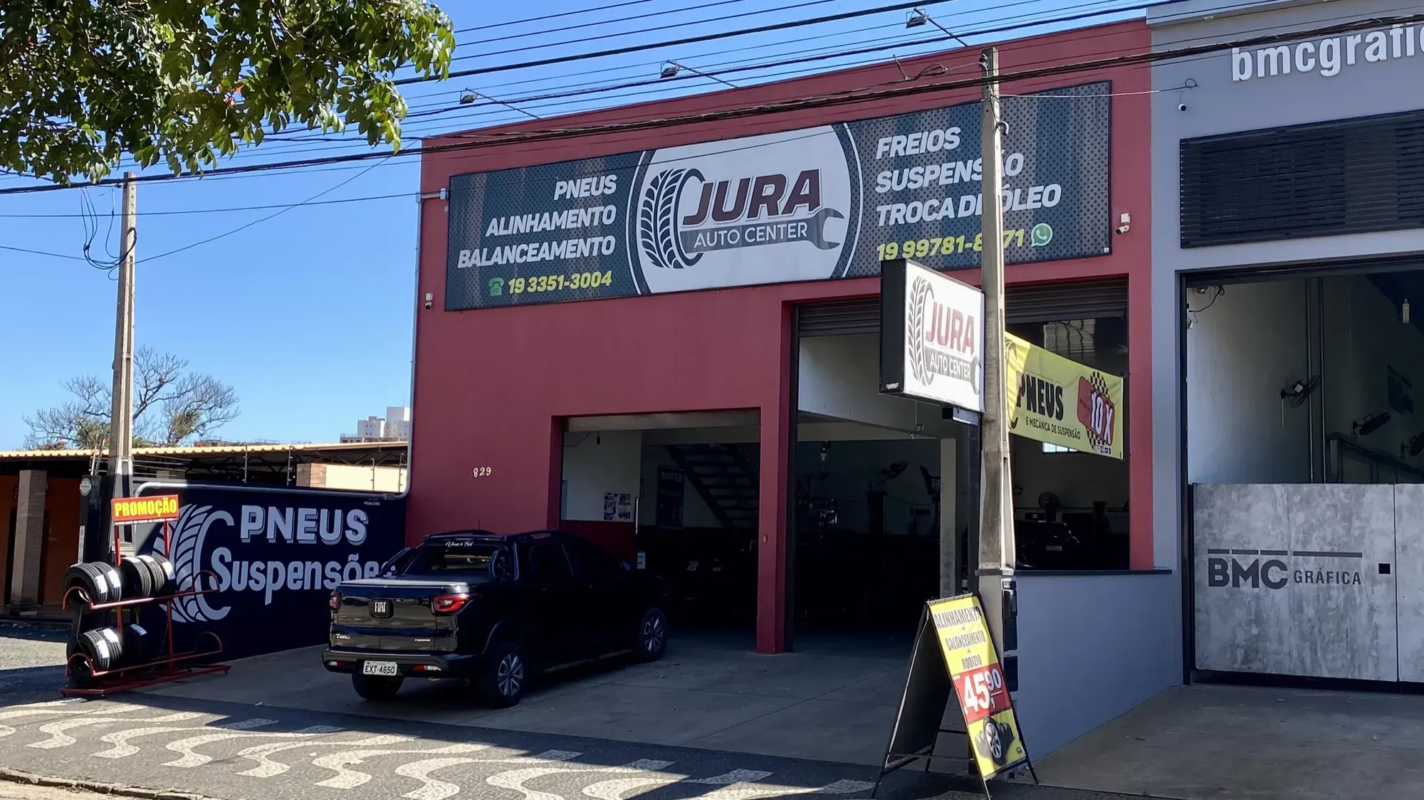 A primeira loja do Jura Auto Center em Araras, antes da mudança